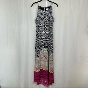 Old Navy Boho Fairy Maxi Dress Size M Colorful Sheer Festival Flowy Lined Travel